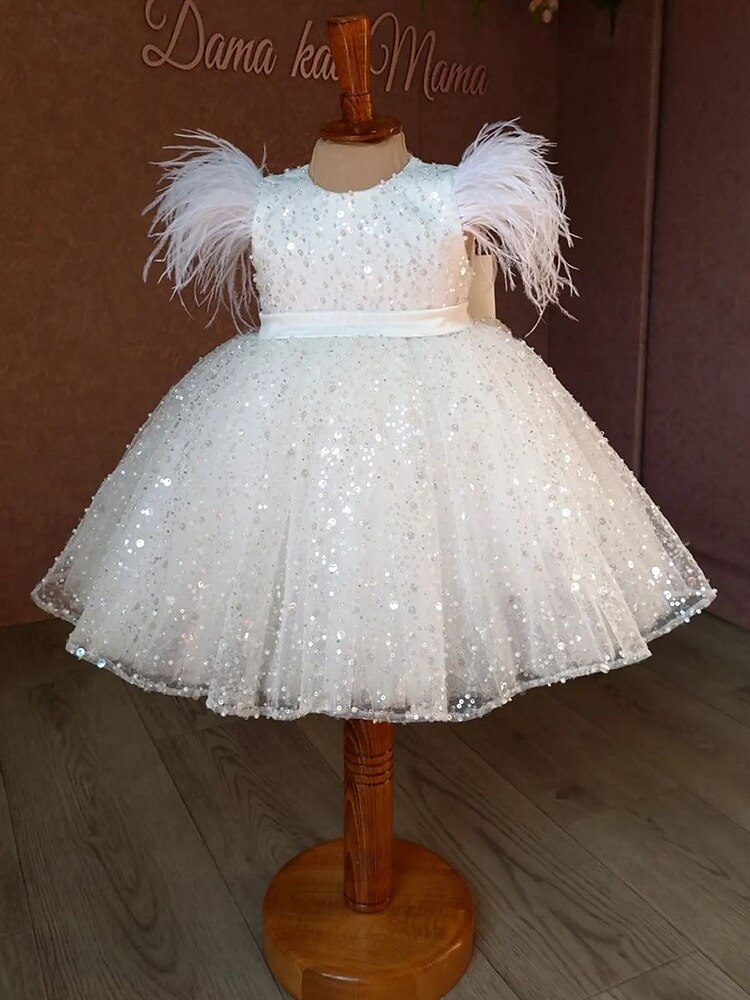 kinderkleidung Mädchen Party Kleid Feste Farbe Ärmellos Leistung Gitter Prinzessin Süß Gitter Mitte der Wade Etuikleid Tüll-Kleid Sommer Frühling Herbst Kinder Weiß Marineblau 2025 - $88.99 –P1