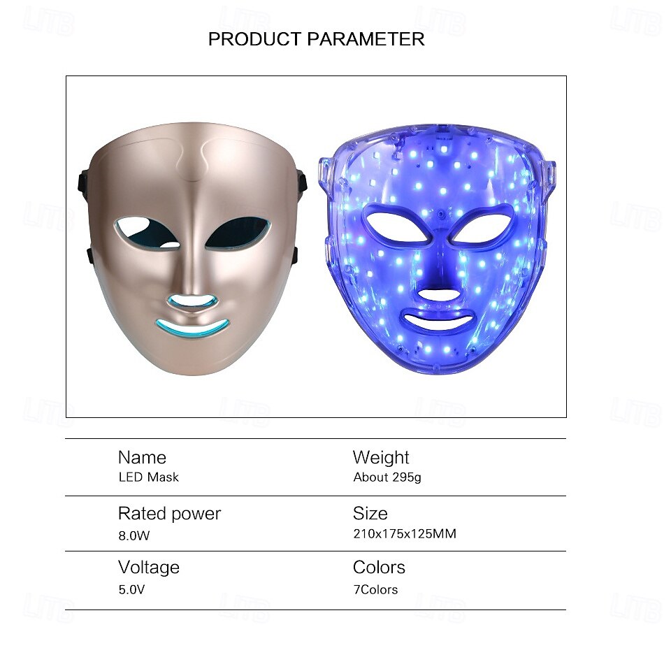 Wireless 7 Colors LED Light Therapy Face Mask Photon Therapy Mask For Skin Rejuvenation Anti Aging Wrinkle Freckle Removal Acne Treatment 2025 - $92.99 –P1