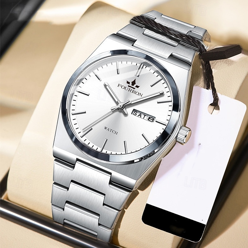 New Fashion Trend Mineral Reinforced Glass Lens Waterproof Night Light Calendar Sunday Display Business Leisure Sports Handsome And Stylish Men'S Watch 2025 - $25.99 –P2