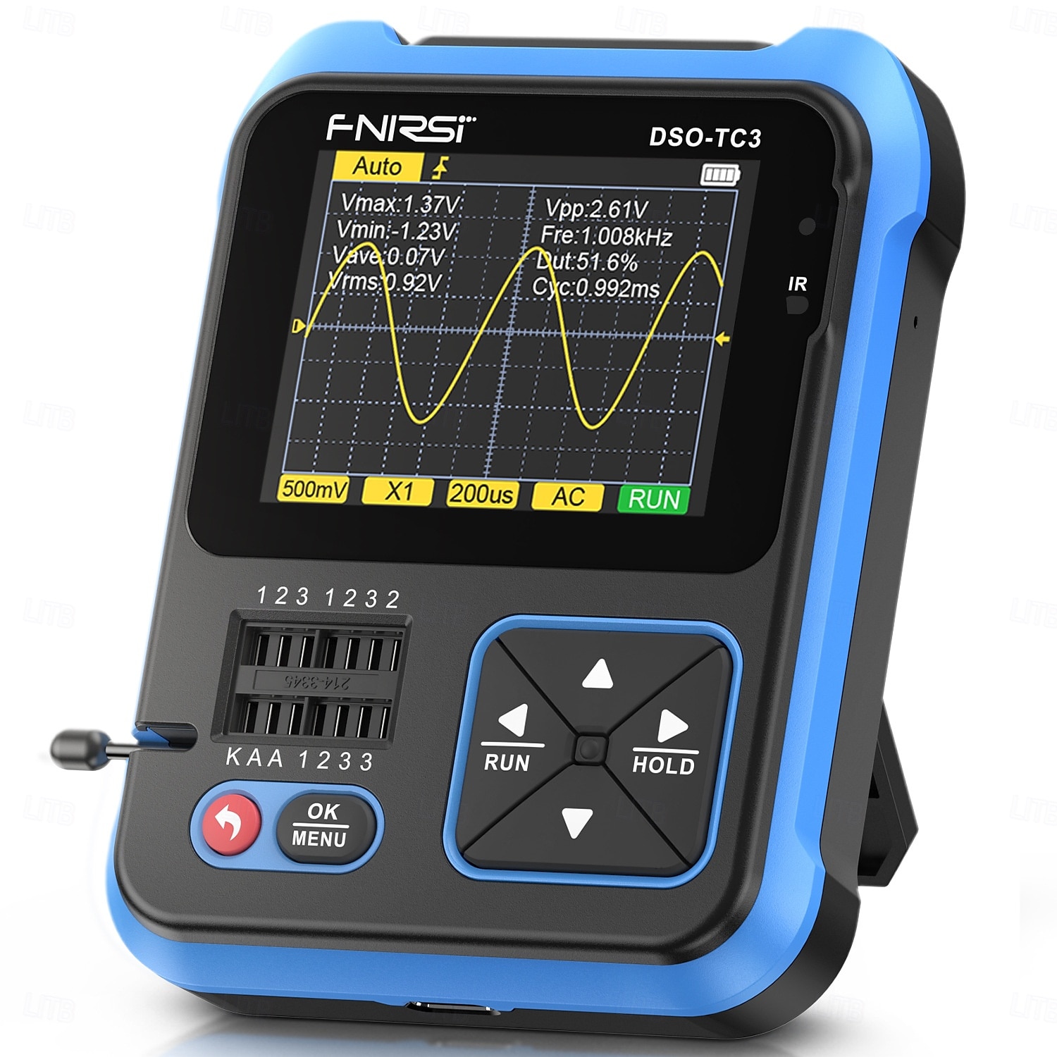3-in-1 Digital Oscilloscope Portable Handheld Oscilloscope 500 kHz Bandwidth USB Rechargeable Digital Transistor Tester Oscilloscope with 2.4 Inch HD Colour Screen 2025 - $141.99 –P7