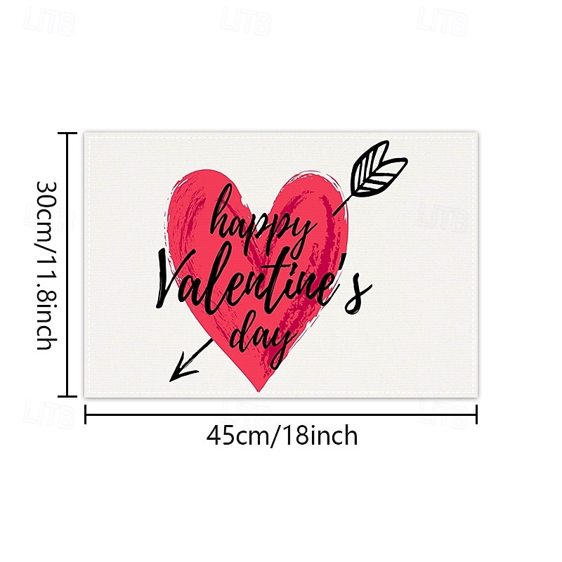 Valentine's Day Placemats Set of 4 Romantic and Decorative Table Mats Featuring Heart or Rose Patterns Durable and Heat-Resistant Perfect for Adding a Touch of Love to Your Dining Table Decor 2025 - $14.49 –P1