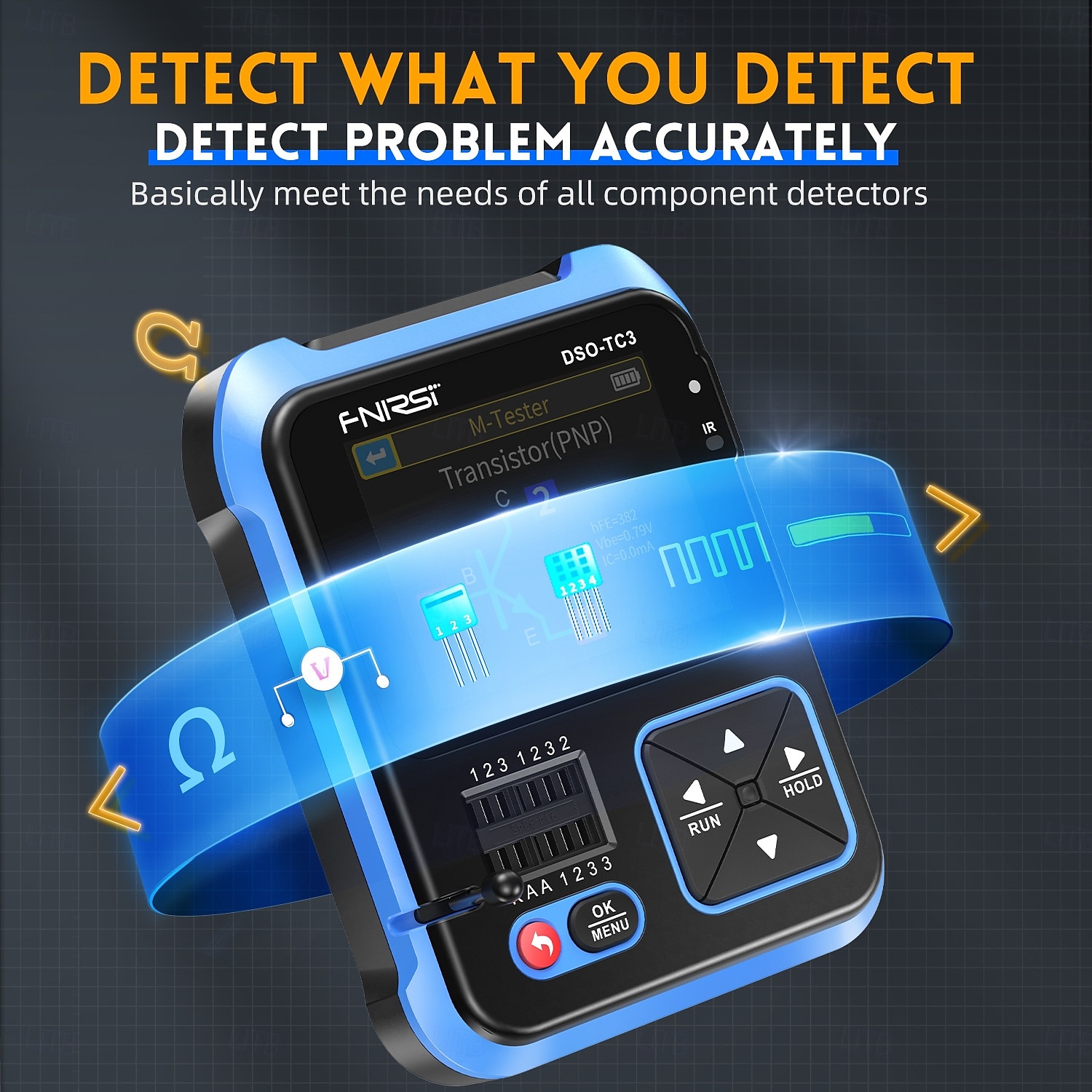 3-in-1 Digital Oscilloscope Portable Handheld Oscilloscope 500 kHz Bandwidth USB Rechargeable Digital Transistor Tester Oscilloscope with 2.4 Inch HD Colour Screen 2025 - $141.99 –P5