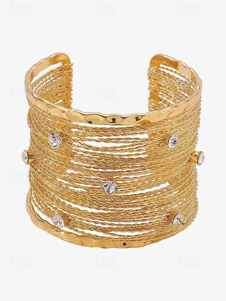 elegante bracciale intrecciato con accenti di strass – gioielli alla moda per le donne del 2025 a $11.99 –P6