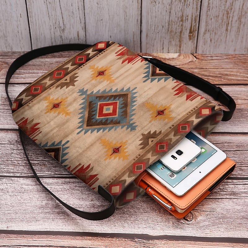 női vintage bohém crossbody táska egyedi azték mintával | tökéletes nyári fesztiválokra 2025 - $24.99 –P3