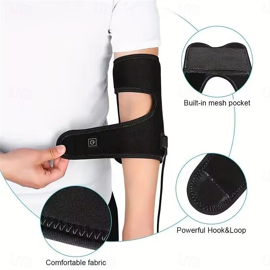 usb verwarmde elleboogband ellebogen elektrische verwarmde arm elleboog pad bandage draagbare verwarmde pols arm mouw brace ondersteuning 2025 - $27.99 –P2
