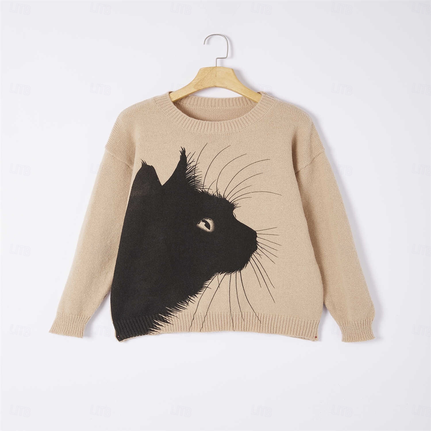 Femme Pull Chandail du quotidien Graphic Col Ras du Cou Imprimer manche longue Hauts réguliers Tricoter Formel Fin de semaine Rose Claire Violet Automne Hiver de 2025 ? $12.99 –P1