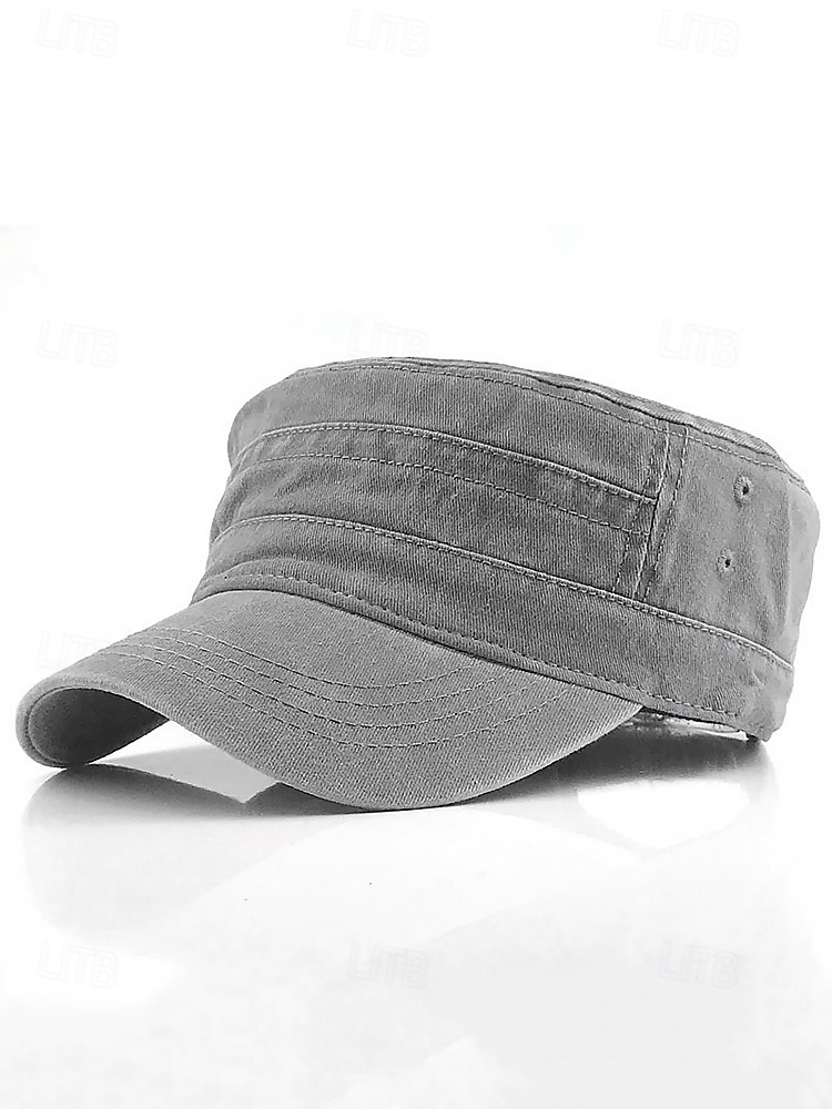 Militär-Kadettenmütze im gewaschenen Vintage-Stil für Herren – lässige, verstellbare Unisex-Armeemütze für den Außenbereich 2025 - $11.99 –P5