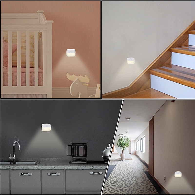 Veilleuse à détecteur de mouvement LED à détection infrarouge pour escalier, armoire, tiroir, bibliothèque, éclairage de chambre à coucher, alimentée par batterie AAA de 2025 ? $11.49 –P5