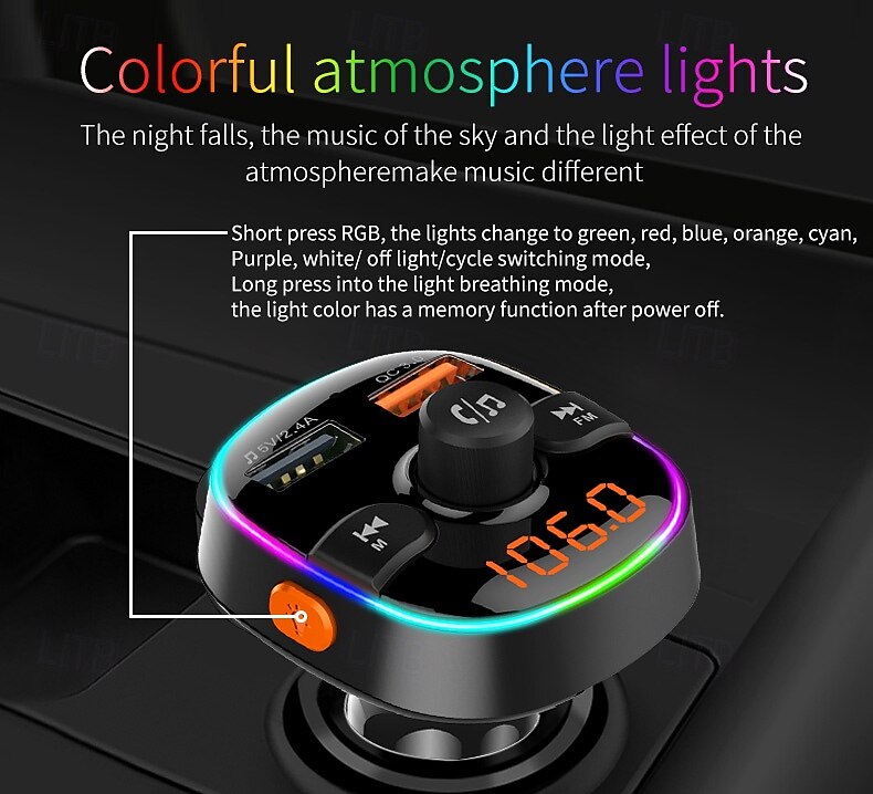2025年 お買い得価格の売れ筋モデル FMトランスミッター 車載MP3プレーヤー ブルートゥース電話充電器 音楽ハンズフリー付き コレクション – $41.99 –P6