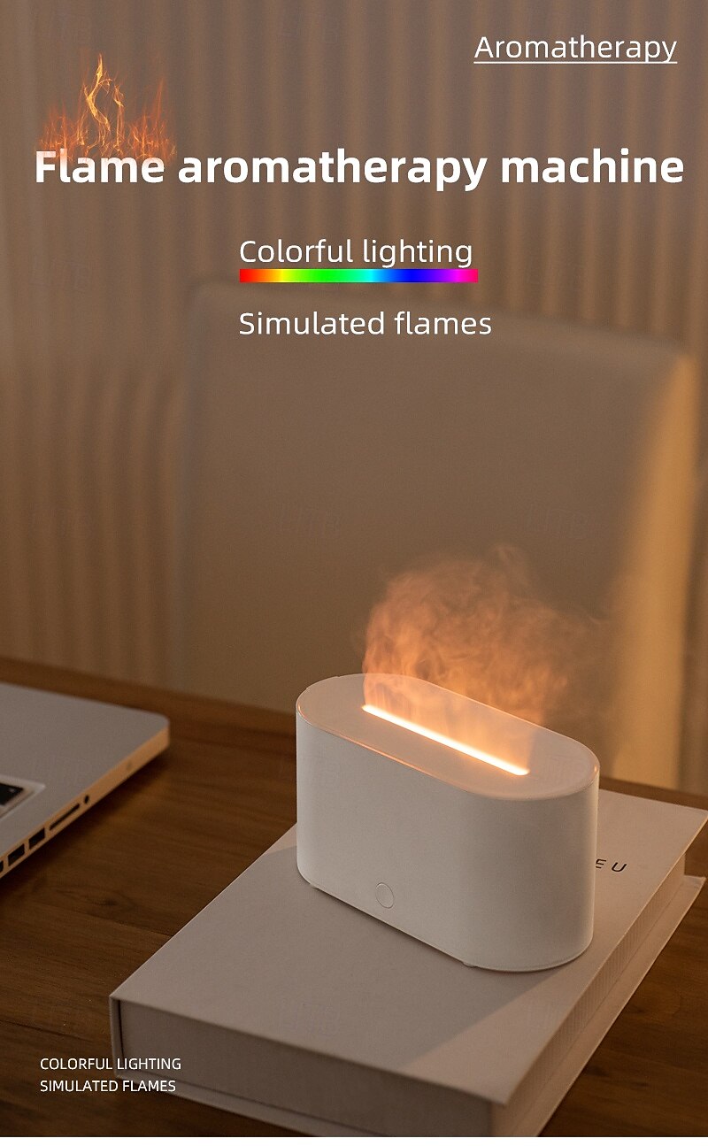 Colorful Simulation Flame Aromatherapy Machine Desktop Home Office USB Air Humidifier Aromatherapy Machine 2025 - $21.99 –P1