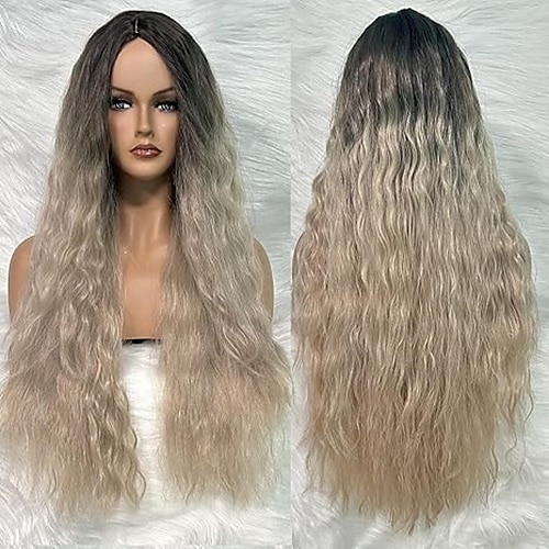 synthetische Cosplay-Perücke, lange, trendige Perücke, hitzebeständige Faser, verworrenes, lockiges Haar, natürlich aussehend, leicht anzubringende Perücke für Frauen, Party, Cosplay, Halloween 2025 - $19.49 –P5