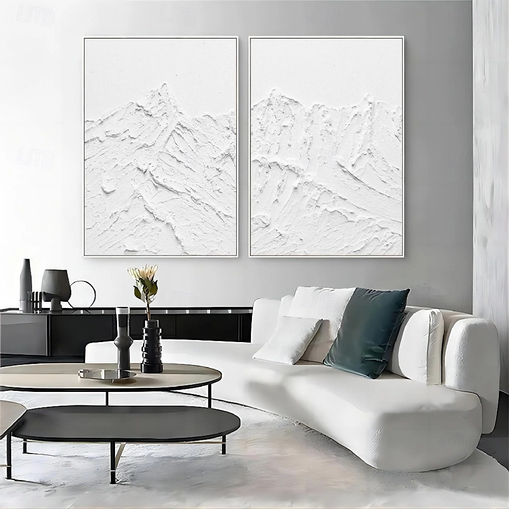 wabi sabi artwork hand painted white abstract art white painting wabi-sabi wall art white textured oil painting wall art set of 2 white wall art white abstract painting white 3d art 2025 - $116.99 –P1