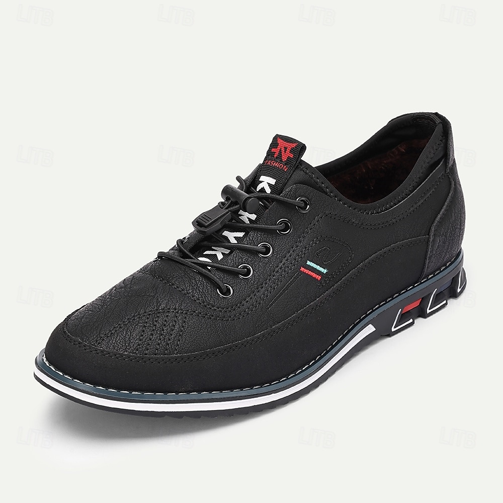 Schwarze Freizeit-Sneaker für Herren mit strukturiertem Obermaterial und mehrfarbiger Zwischensohle – stylische Schnürschuhe für jeden Tag und die Freizeit 2025 - $42.99 –P3