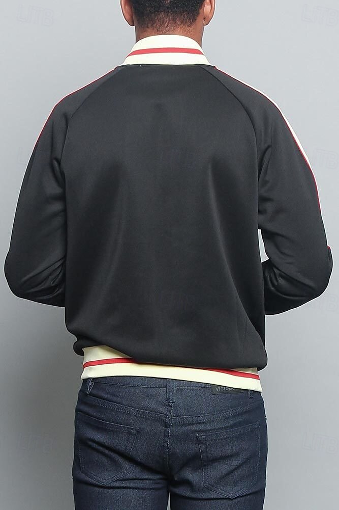 Homens Moletom com zíper Full Zip Hoodie Moletom zip Up com capuz Moletons com zíper Preto Verde Tropa Vermelho Azul Marinha Colarinho Clerical Bloco de cor Zip Up Patchwork Desportos e Ar livre de 2025 por $25.99 –P4