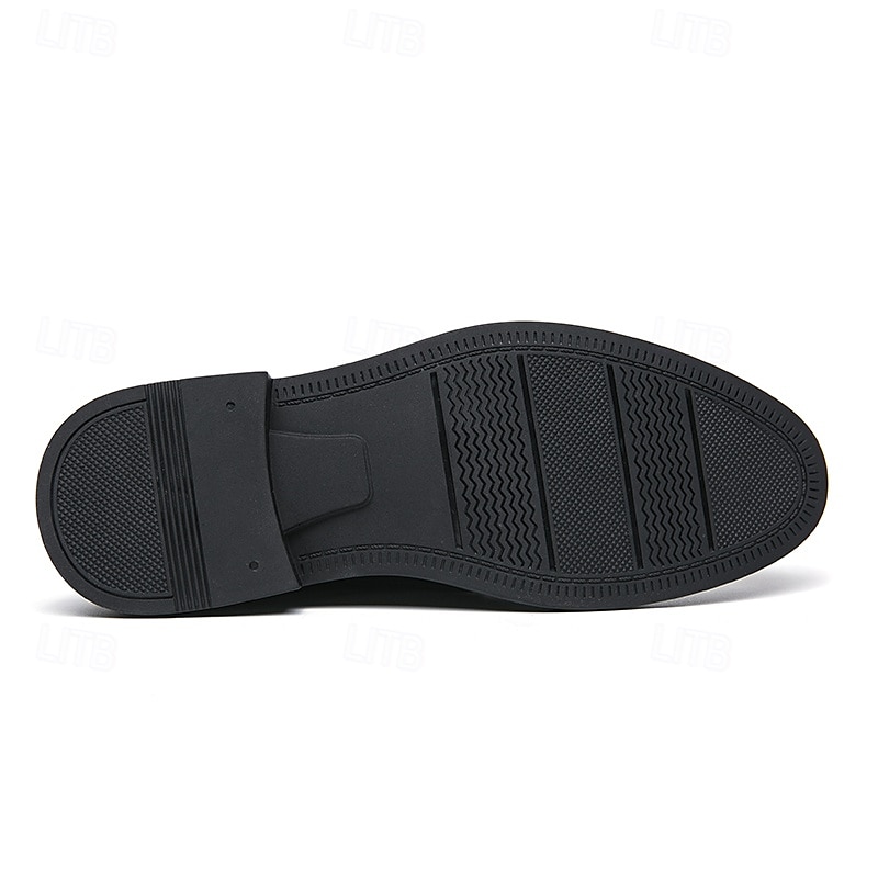 chaussures richelieu marron pour hommes avec bout d'aile et semelle en caoutchouc - chaussures formelles classiques pour les affaires, le bureau et les événements spéciaux de 2025 ? $46.99 –P6