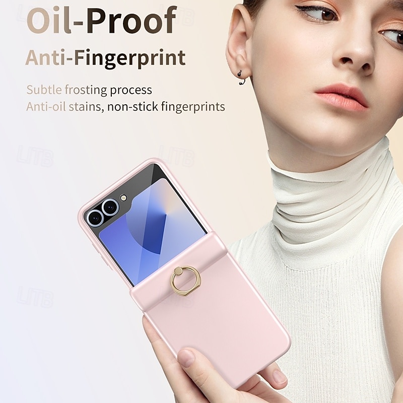 Чехол для телефона для Samsung Galaxy Z Flip 6 Z Flip 5 Задняя Обложка Кольцевой Застежка Ударопрочный Ретро PC 2025 - $23.99 –P7