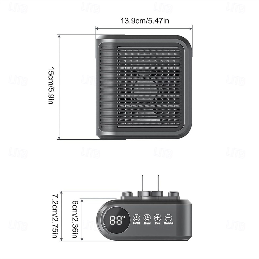 Calentador de espacio pequeño Calentador de pared para baño potente Calentador de pared Calentador personal práctico Calentador de espacio de pared 2025 - $31.99 –P7