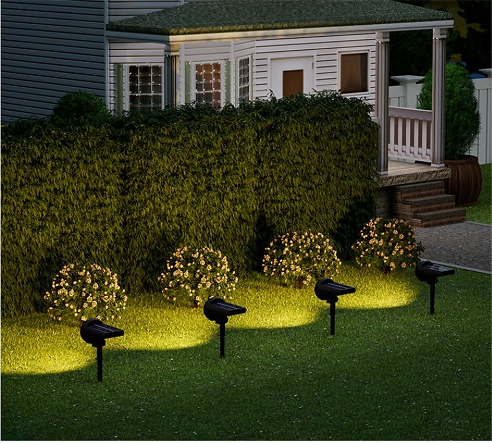faretto da giardino impermeabile a 7 LED/10 LED alimentato ad energia solare, luce da parete esterna regolabile per luce da parete esterna per patio del 2025 a $15.49 –P4