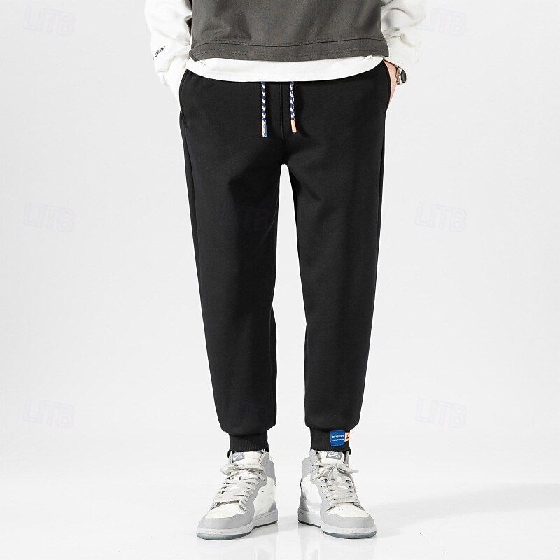 Men's Sherpa Fleece Pants Sweatpants Joggers Trousers Pocket Drawstring Elastic Waist Plain Comfort Warm Sports Outdoor Daily Fashion Casual Black White Micro-elastic 2025 - $20.99 –P13