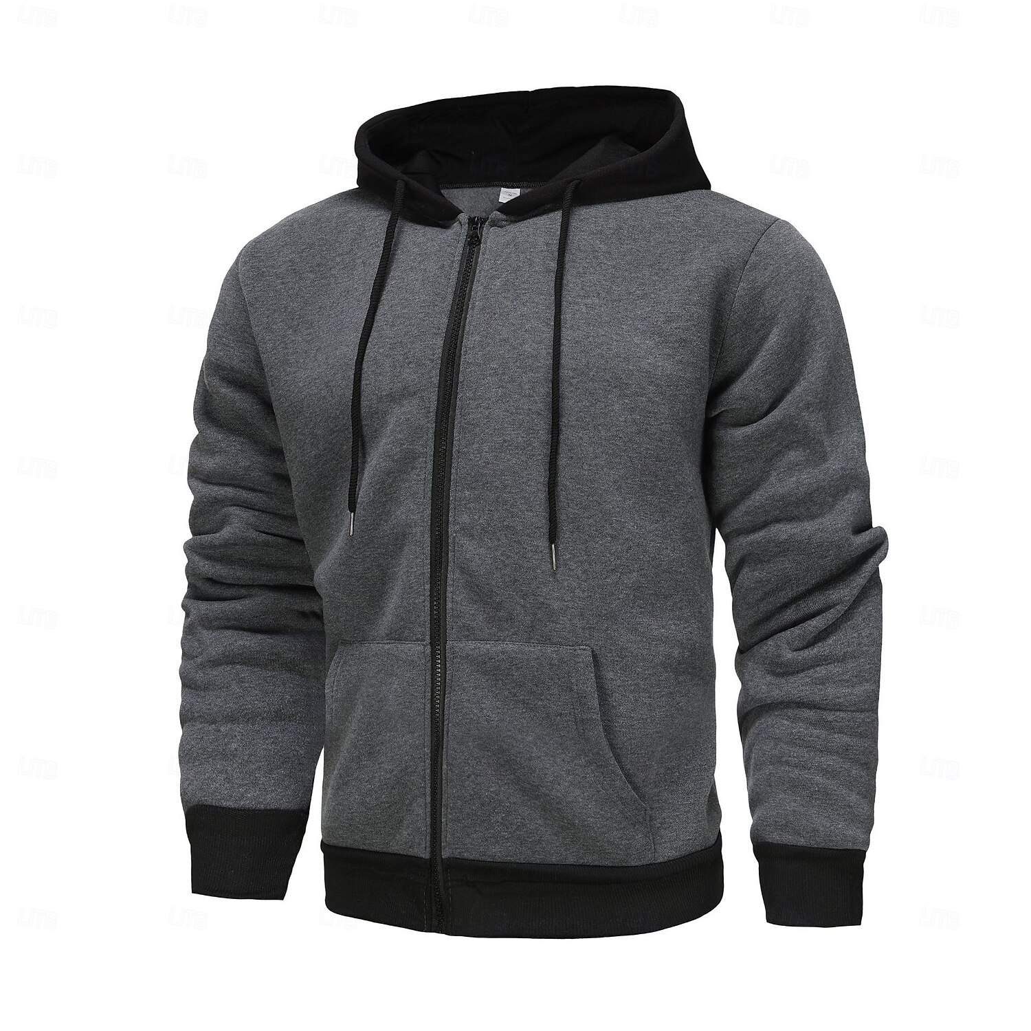 Per uomo Felpa con cappuccio e zip Felpa con cappuccio a zip intera Sherpa peloso Felpa con cappuccio in pile Nero Rosso Verde Grigio chiaro Grigio scuro Con cappuccio Liscio Zip Up Cerniera Tasche del 2025 a $25.99 –P1