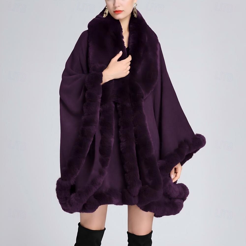 Châles en Fourrure Synthétique Élégant Mignon Femmes Manches Longues Fourrure de Lapin Châles de Mariage Avec Couleur Pure Pour Printemps Formelle de 2025 ? CAD $115.99 –P7