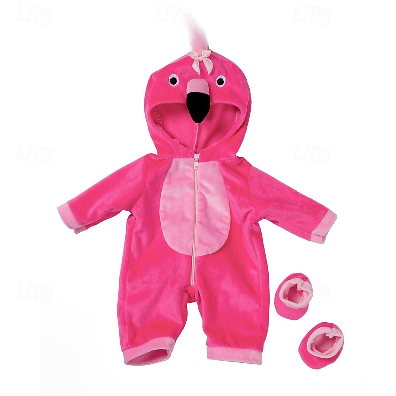 Anzug + Schuhe Puppen-Outfit für 18 Zoll 43cm Babypuppe süße Pullover Strampler Puppenkleidung 2025 - $22.99 –P4