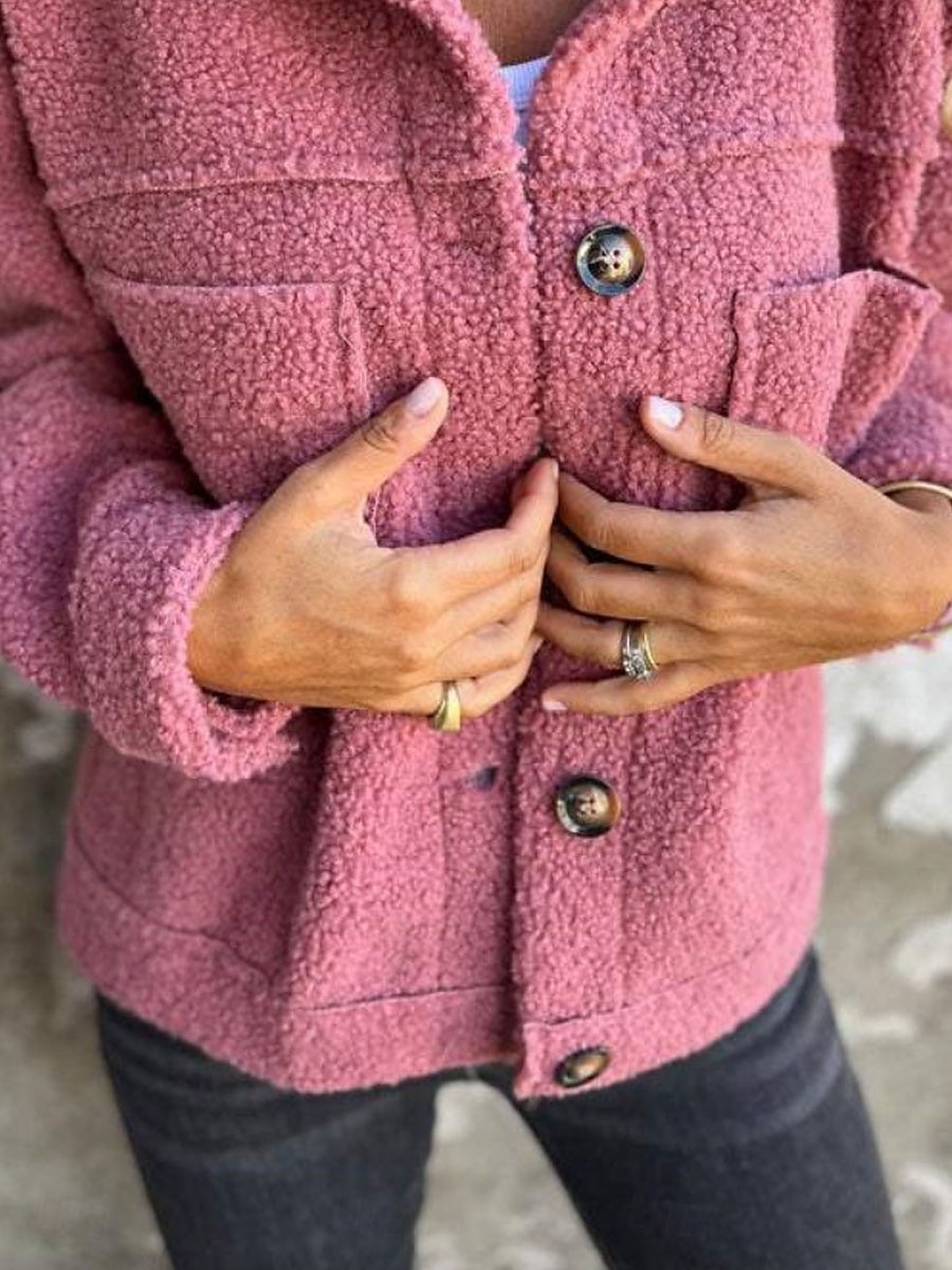 Per donna Cappotto invernale Giacca invernale Giacca in pile Esterno Strada Giornaliero Autunno Inverno Corto Cappotto Standard Tenere al caldo Traspirante Contemporaneo Moda Giacca Manica lunga del 2025 a $41.99 –P3