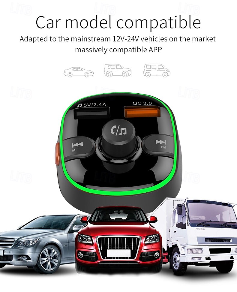 2025年 お買い得価格の売れ筋モデル FMトランスミッター 車載MP3プレーヤー ブルートゥース電話充電器 音楽ハンズフリー付き コレクション – $41.99 –P5