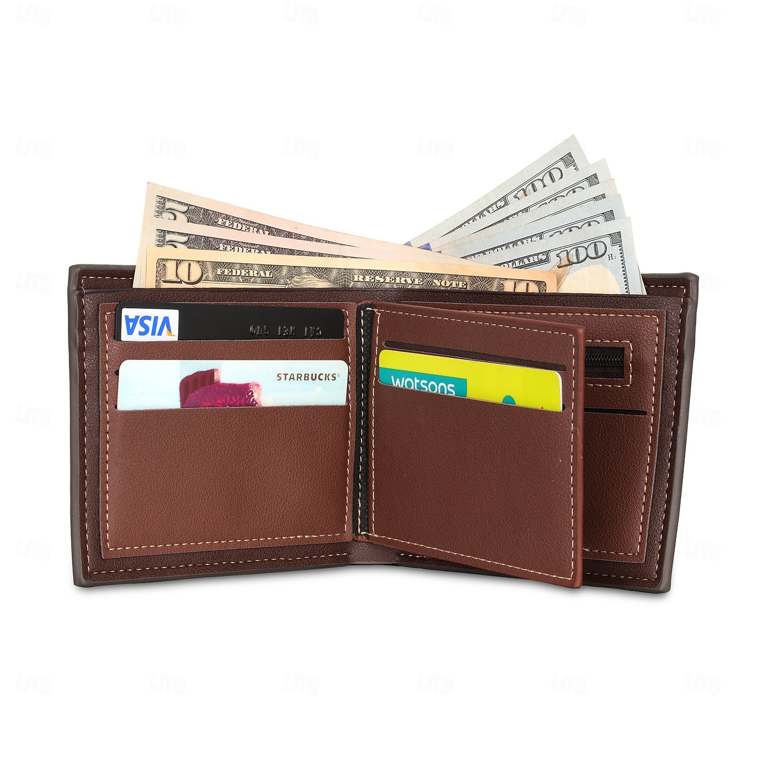 Portofel din piele gravat personalizat cadou personalizat pentru tata portofel bifold pentru bărbați soț fiu ziua tatălui zi de naștere Crăciun aniversare 2025 - $23.99 –P7
