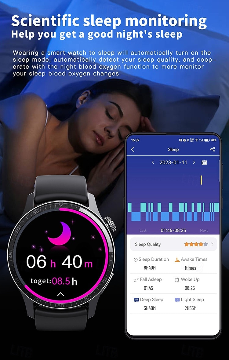 F207 Slimme horloge 1.35 inch(es) Smart horloge Bluetooth Temperatuurbewaking Stappenteller Gespreksherinnering Compatibel met: Android iOS Dames Heren Lange stand-by Handsfree bellen Waterbestendig 2025 - $62.99 –P7