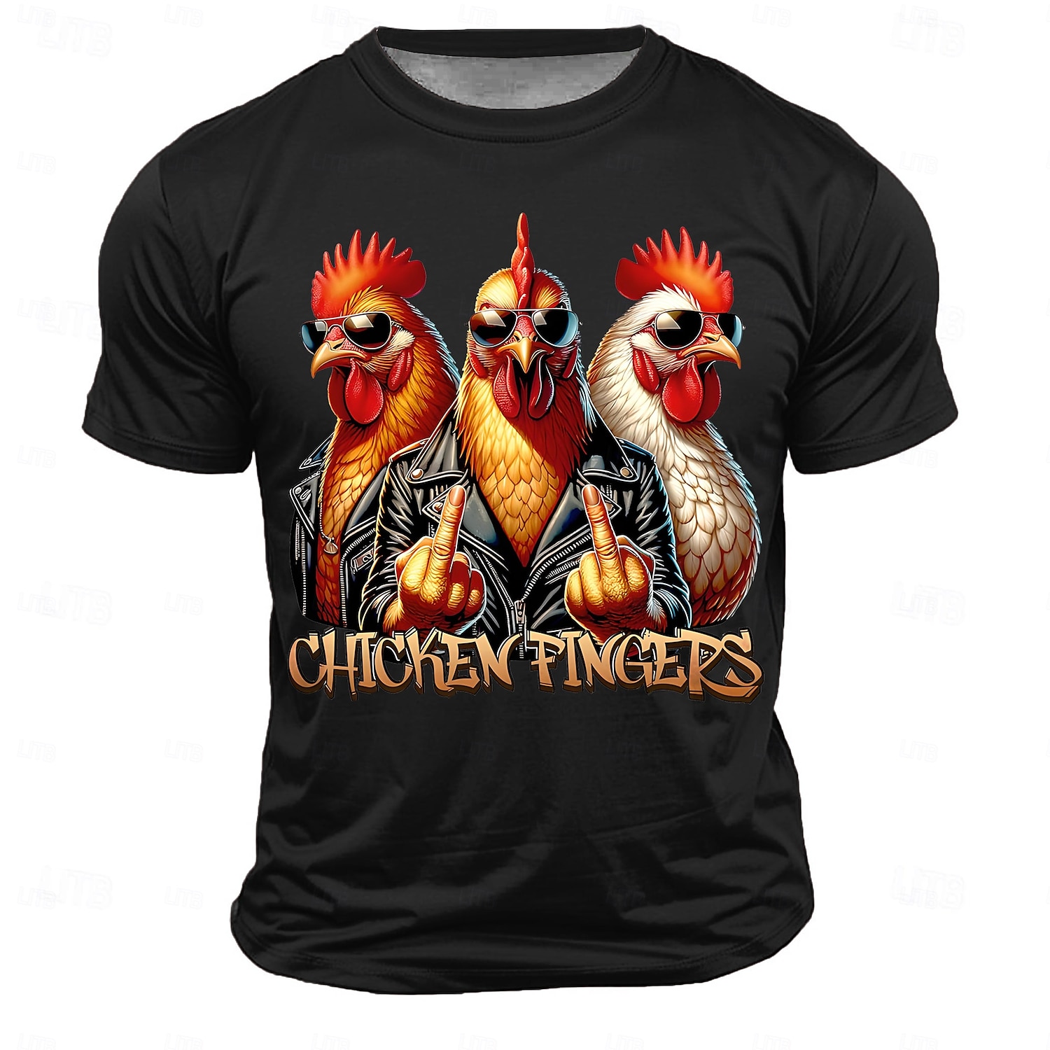 Herr Tupp T-shirt Kortärmad T-shirt 3D-tryck Rund hals Skjorta Mode Fritids- Gata Utomhussport Dagligen Svart Vit Rubinrött Sommar Vår Kläder S M L XL XXL XXXL 2025 - $17.99 –P1