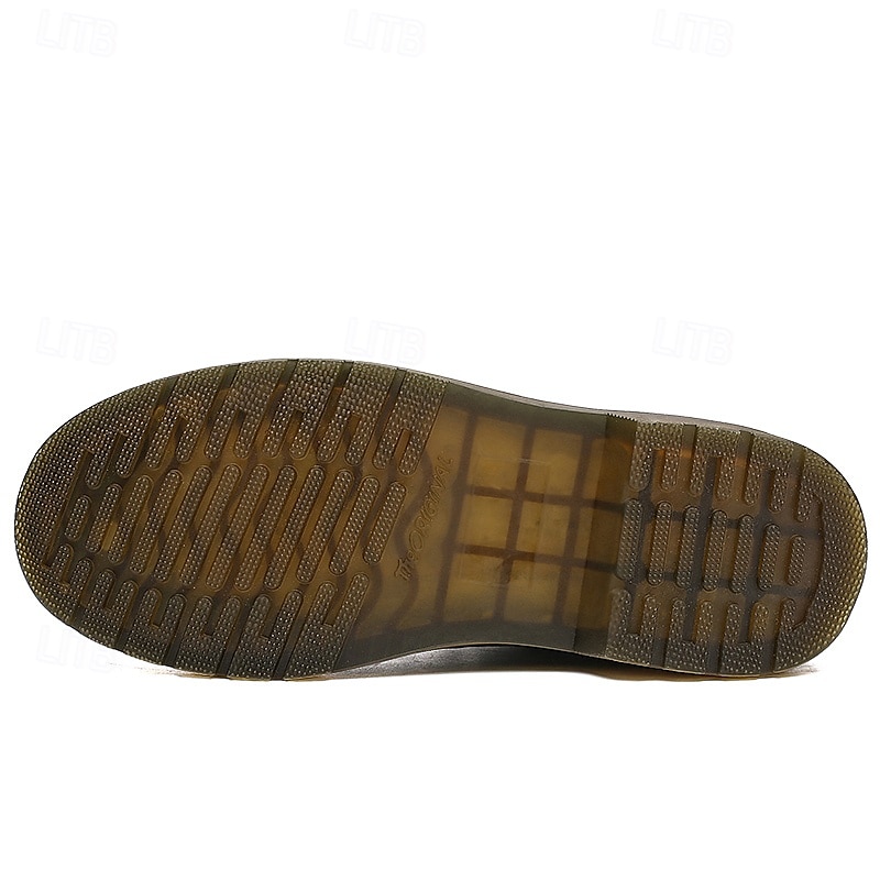 Botas de combate de piel sintética patentada para hombre: diseño con cordones de estilo militar con detalles de camuflaje, suela resistente para uso al aire libre y casual 2025 - $69.99 –P3