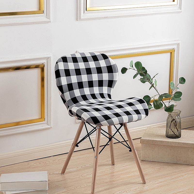 Funda elástica para silla de comedor, funda duradera y flexible, perfecta para proteger y renovar sus sillas, agrega estilo y comodidad a la decoración de su sala de estar, comedor o oficina. 2025 - $12.49 –P18