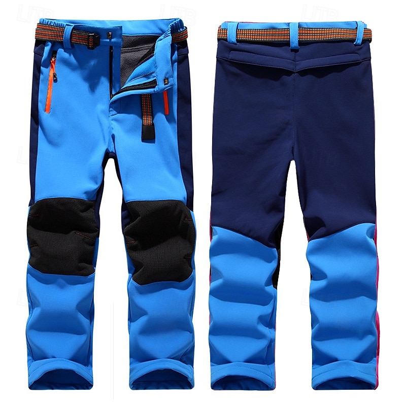 Boys Girls' Combat Pants Cargo Pants Hiking Pants Trousers Patchwork Winter Outdoor Regular Fit Warm Breathable Soft Pants / Trousers Zipper Pocket Black Red Running Camping / Hiking / Caving 2025 - $28.79 –P8
