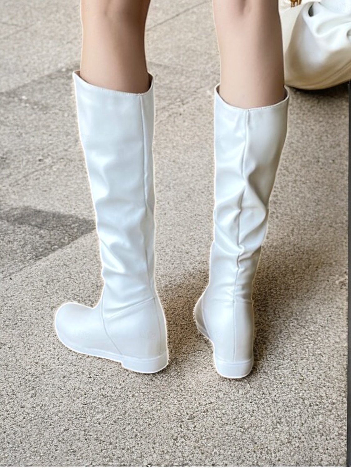 bottes hautes en similicuir noir pour femmes – bottes plates élégantes et confortables pour un usage quotidien et des sorties décontractées de 2025 ? $59.99 –P4
