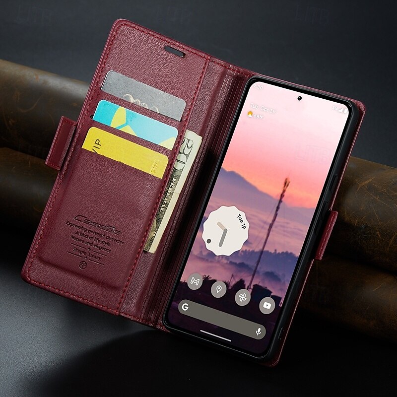 телефон Кейс для Назначение Google Пиксель 9 Про Pixel 9 ProXL Pixel 8 Pro Pixel 8 Пиксель 9 Откидная крышка со стендом Магнитный Разъем для карты Ретро ТПУ Кожа PU 2025 - $17.99 –P8