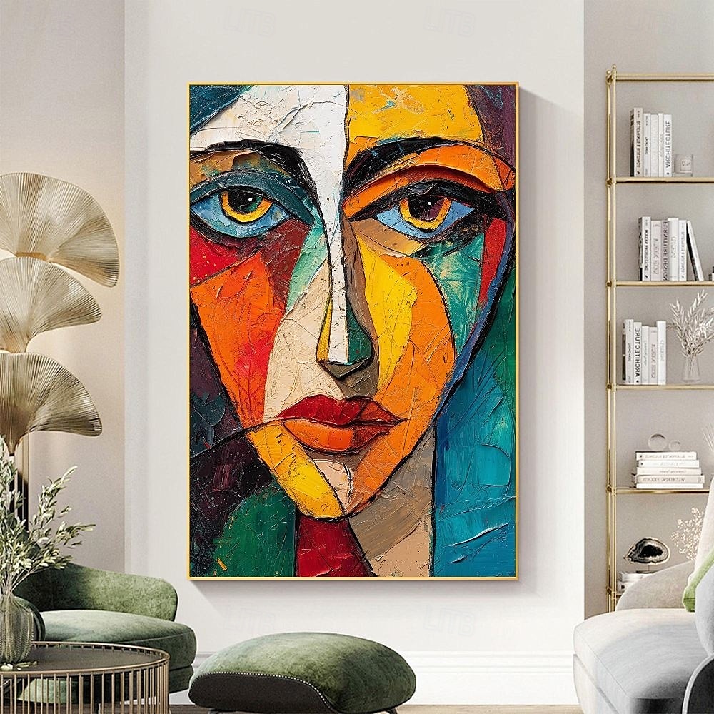 pablo picasso stijl schilderij handgemaakt pablo picasso vrouwen abstract canvas kunst olieverfschilderij handgemaakt figuur olieverfschilderij voor woonkamer slaapkamer woondecoratie pattle mes 2025 - GBP £74 –P1
