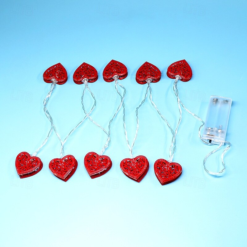 Guirlande lumineuse élégante pour réception de mariage, 1 pièce de 1,65 m à 10 LED, pour la Saint-Valentin, en fer, pour une demande en mariage, un festival, une atmosphère intérieure, une de 2025 ? $9.49 –P7