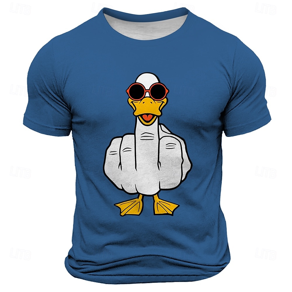 Menns Rude Offensive Morsom Gås T-skjorte Kortermet T-skjorte 3D Trykk Crew Neck Trøye Motetrend Daglig Gate Utendørs Svart Rød Blå Sommer Vår Klær Bekledning S M L XL XXL XXXL 2025 - $17.99 –P1