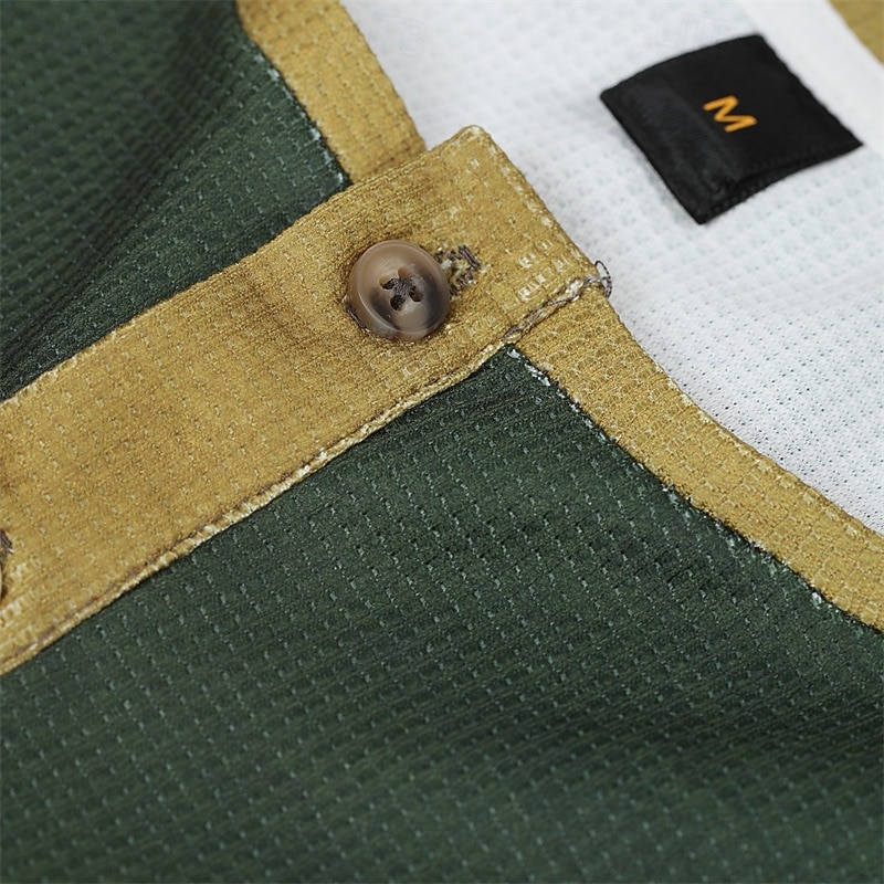 Férfi Grafika Križ Jézus Henley ing Gofris póló Hosszú ujj 3D nyomtatás Dizájn Egyszerű Alkalmi Szabadtéri sport Szabadság Fesztivál Tavasz & Ősz Fekete Fehér Barna Lóhere Henley Henley póló 2025 - $23.99 –P11