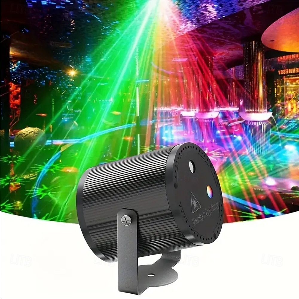 מקרן מסיבת דיסקו לד עם usb, אורות מסיבת במה strobe המופעלים על ידי סאונד אור אפקט מקורה למועדונים, ברים, ליל כל הקדושים, חג המולד ומסיבות 2025 - $35.99 –P2