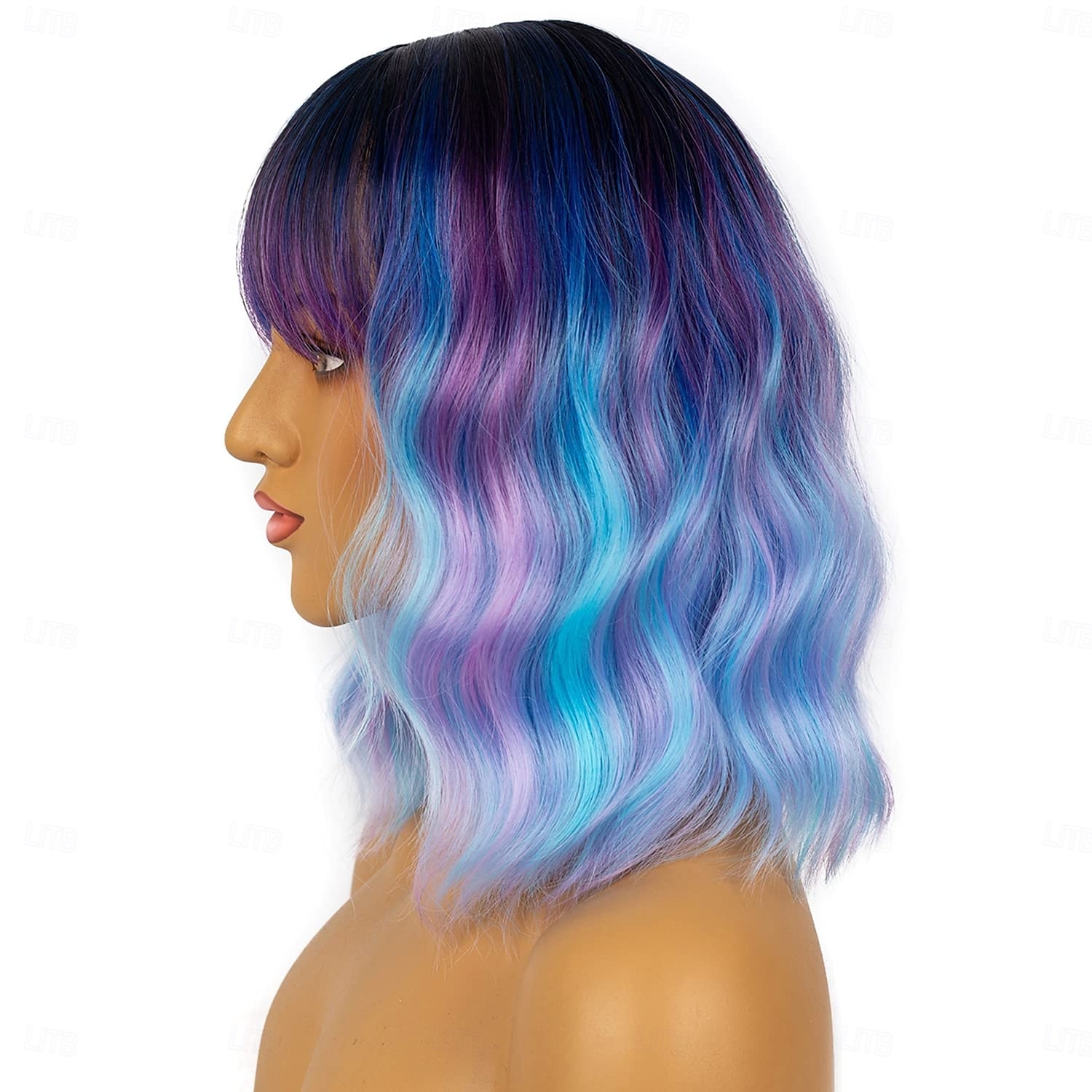 perruques courtes bob avec frange pour femmes perruque ondulée lâche perruque synthétique bouclée ondulée longueur épaule bob perruque cosplay pour fille perruques de costume colorées de 2025 ? $19.49 –P7