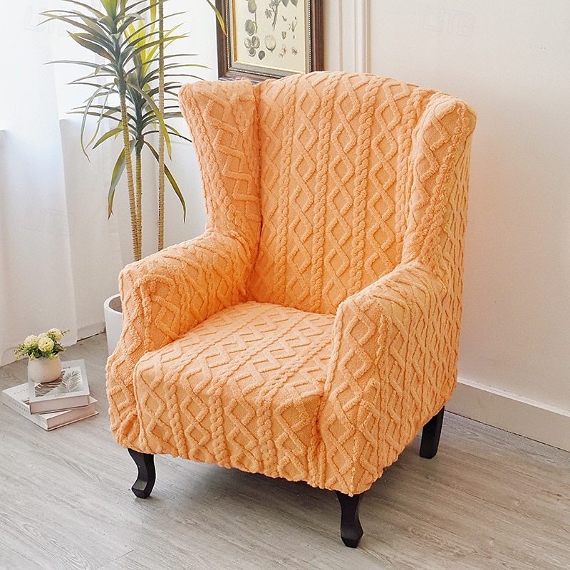 Stretch Printed Wingback Chair Cover Durable and Elastic Slipcover with Stylish Print Design Perfect for Protecting and Refreshing Your Wingback Chair Ideal for Home Decor 2025 - GBP £34 –P7