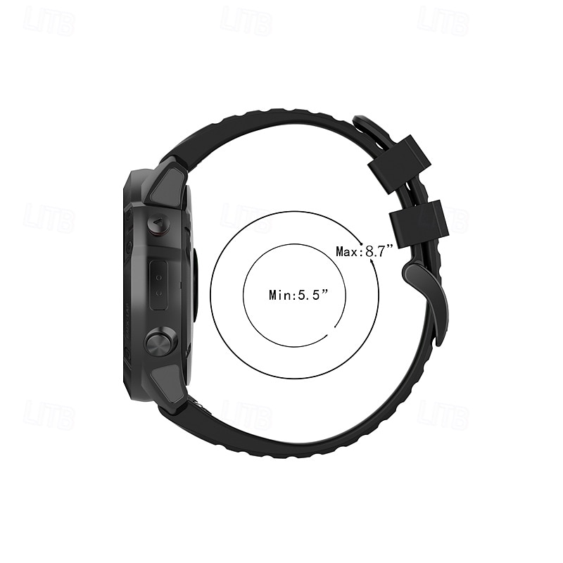 Horlogeband voor Garmin Fenix 8 51mm 7X Pro 6X 5X Plus Epix Pro Tactix 7 Amoled Instinct 2X Quatix Enduro Descent Mk2i Mk2 26mm Siliconen Vervanging Band Verstelbaar Sportband Polsbandje 2025 - $16.99 –P4