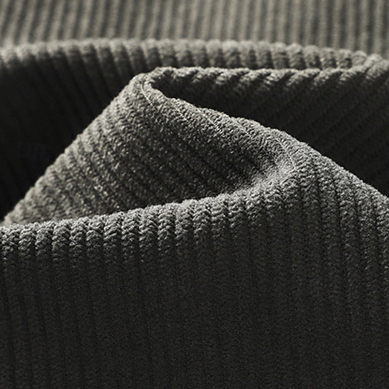Herr Manchesterjacka Fleece-jacka Cargojacka Vardaglig jacka Dagligen Semester Slitsäker Ficka Vår & Höst Slät Mode Klassisk Kavajslag Normal Svart Kaki Armégrön Jacka 2025 - $55.99 –P9