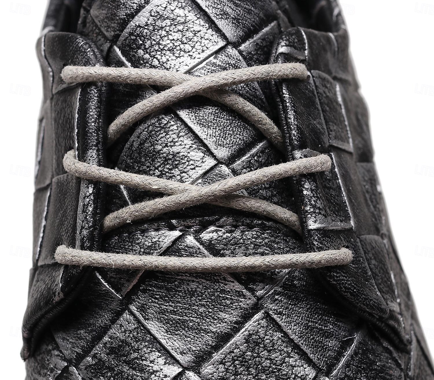 sapatos oxford masculinos de couro sintético com padrão trançado e design de cadarço - calçados formais elegantes para negócios, casamentos e eventos especiais de 2025 por $46.99 –P5