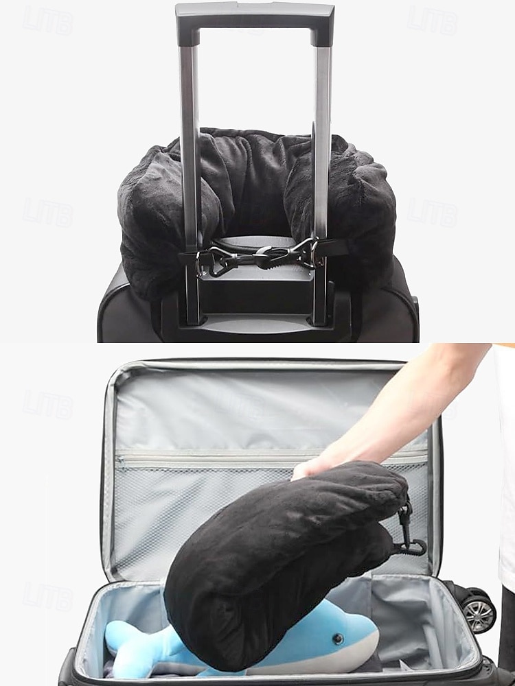 Blue Travel Neck Pillow with Adjustable Strap and Storage Compartment – Perfect for Long Flights and Comfortable Support 2025 - $14.99 –P4