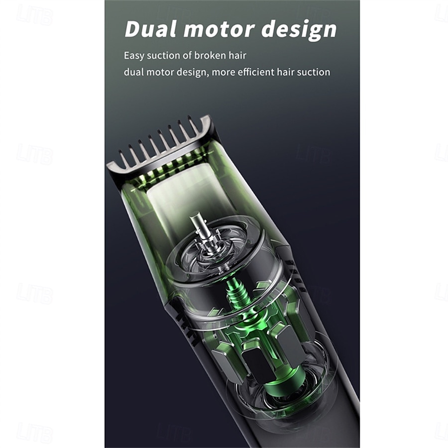 Vacuum Beard Shaver USB Rechargeable Vacuum Shaver Hair Clipper Washable Barber Hair Clipper Gifts for Men 2025 - $44.99 –P3