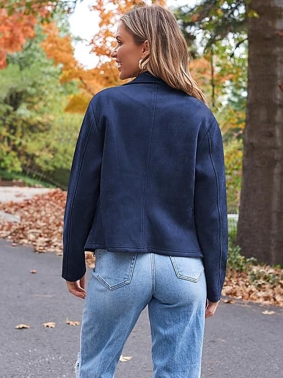 Femme Veste décontractée Chaud Confortable Zippé Décontractées Minimalisme Couleur unie Casual Quotidien fermeture Éclair Revers Standard manche longue Vêtements d'extérieur Noir Chameau Marron Hiver de 2025 ? $41.99 –P12
