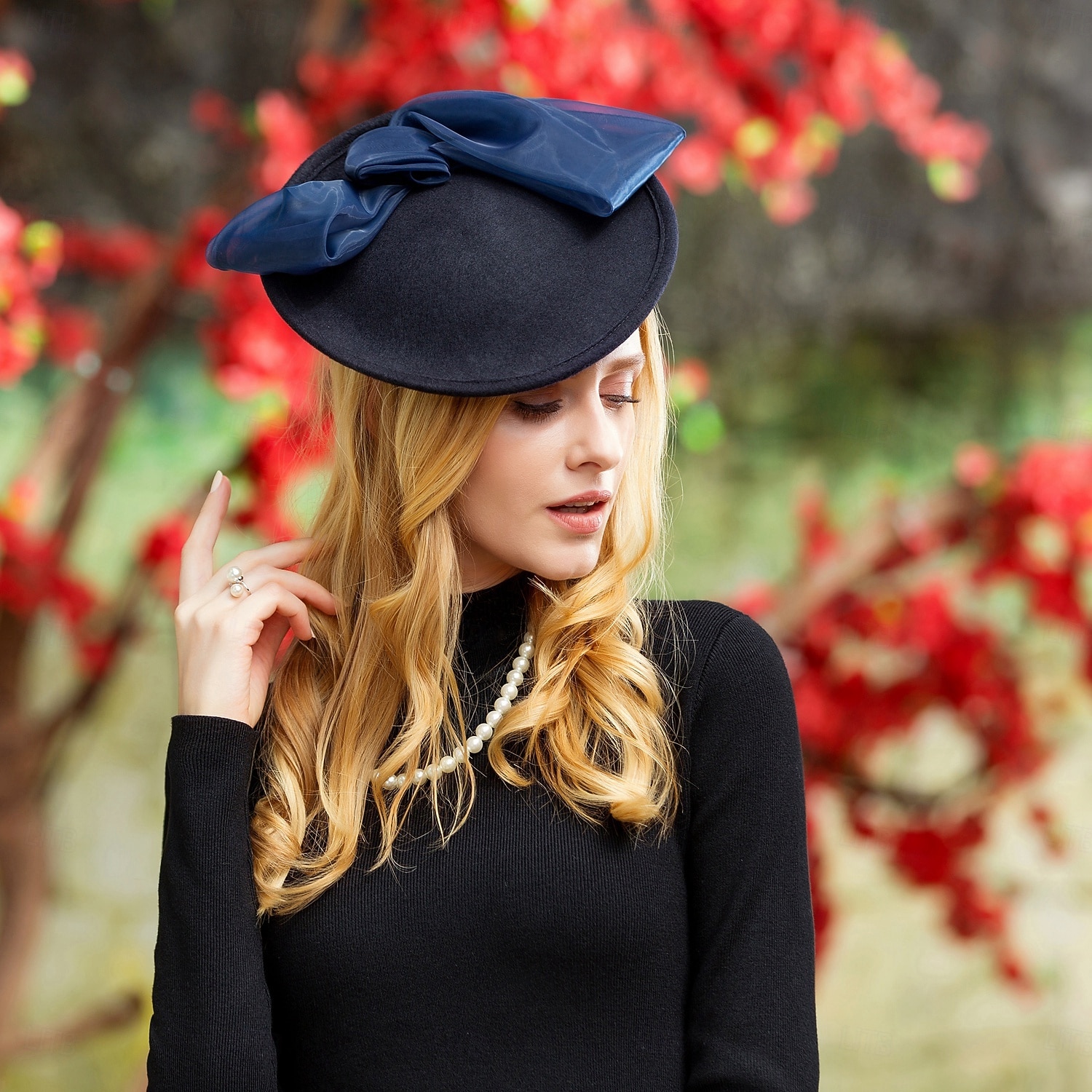 шляпы 100% шерсть шляпа-блюдце цилиндр свадебный коктейль элегантный свадебный с бантом сращивание головной убор головной убор 2026 - $27.99 –P10